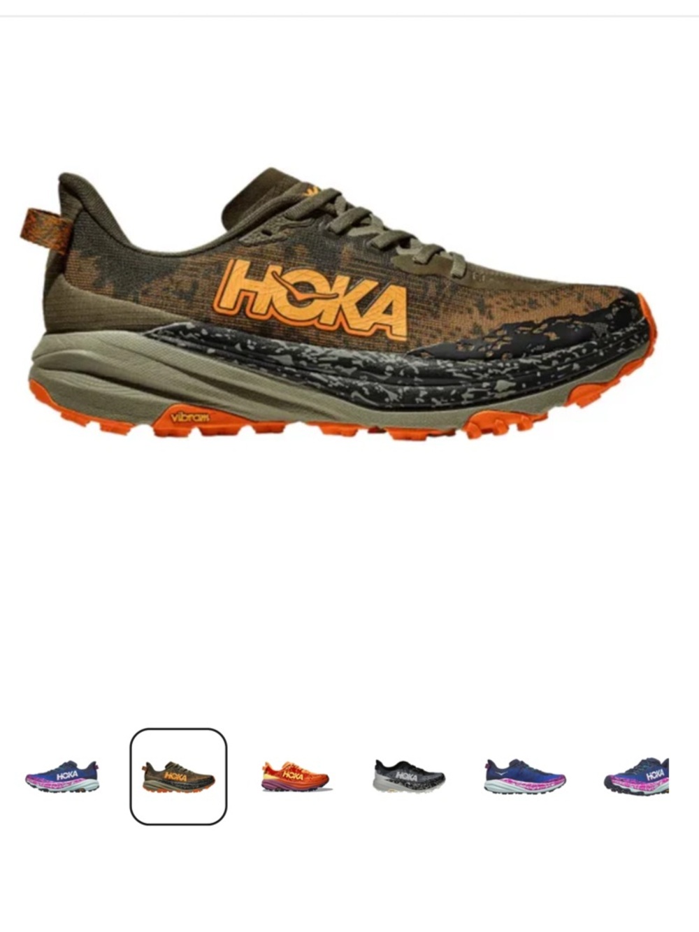 Hoka Speedgoat 6 Lightweight Grip Trail Running Shoes Olive Squash Size 9.5